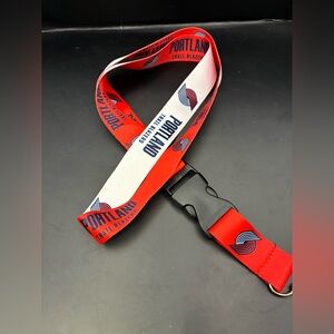 NBA Portland Trail Blazers Red and White Lanyard